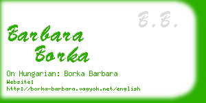 barbara borka business card